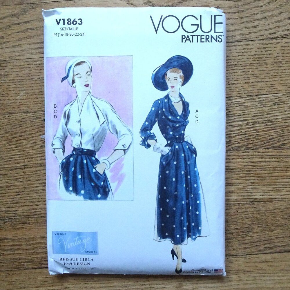 Vogue Sewing Pattern V1863